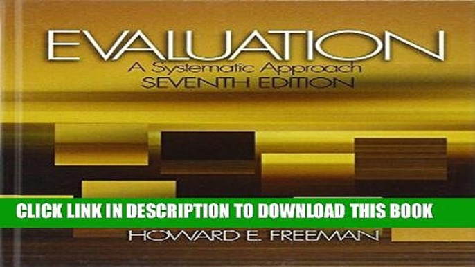 [New] Ebook Evaluation: A Systematic Approach, 7th Edition Free Online