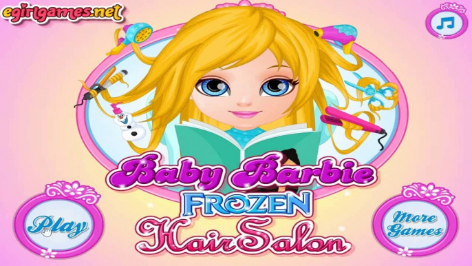 ❀ Jogos da Baby Barbie Frozen Hair Salon Games / Juegos de Barbie Para Niños y Niñas