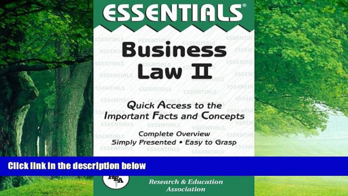 Big Deals  Business Law II Essentials (Essentials Study Guides)  Full Ebooks Best Seller