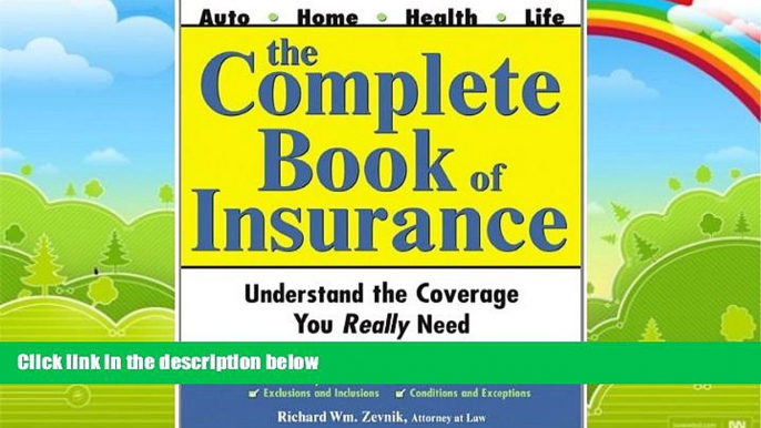 Books to Read  The Complete Book of Insurance  Full Ebooks Most Wanted