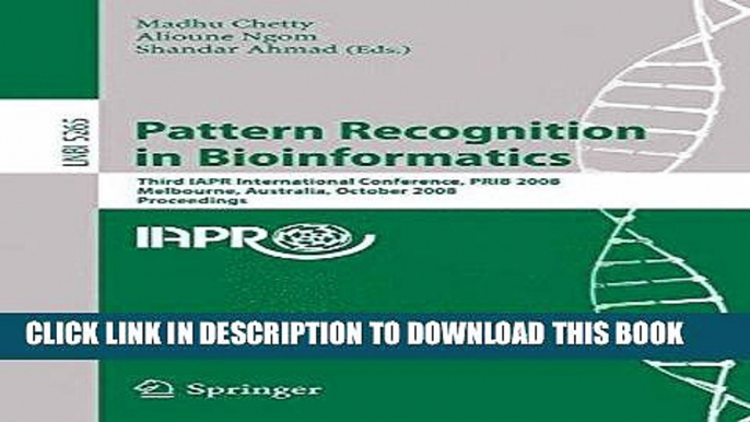 [DOWNLOAD] PDF Pattern Recognition in Bioinformatics: Third IAPR International Conference, PRIB