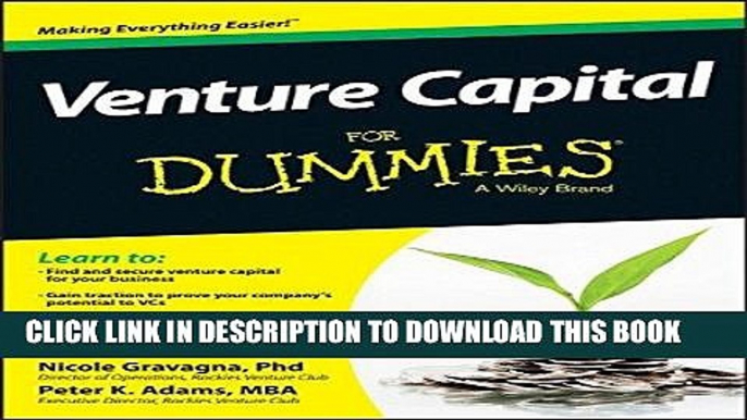 [New] Ebook Venture Capital For Dummies Free Read