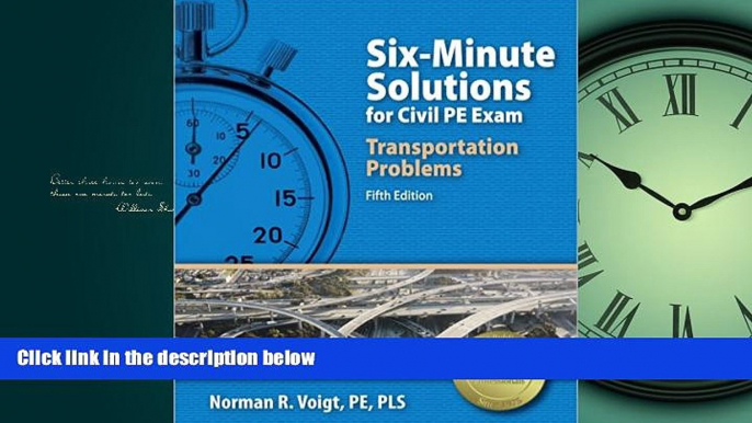 Online eBook Six-Minute Solutions for Civil PE Exam Transportation Problems, 5th Ed