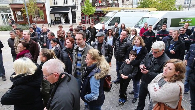 La manifestation des policiers à Angoulême (images Majid Bouzzit)