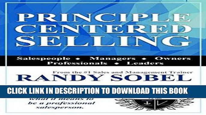 Best Seller Principle Centered Selling Free Download