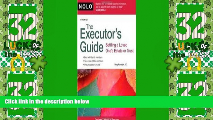 Big Deals  The Executor s Guide: Settling a Loved One s Estate or Trust 4th (forth) edition  Best