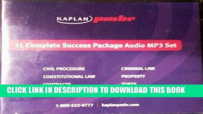 Read Now 1L Success Package Audio CD Set: Contracts, Criminal Law, Criminal Procedure, Property