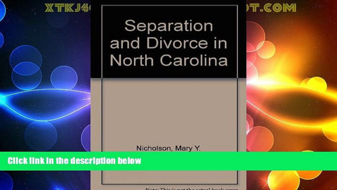 Big Deals  Separation and Divorce in North Carolina  Full Read Best Seller