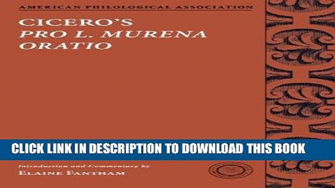 [Free Read] Cicero s Pro L. Murena Oratio Full Online