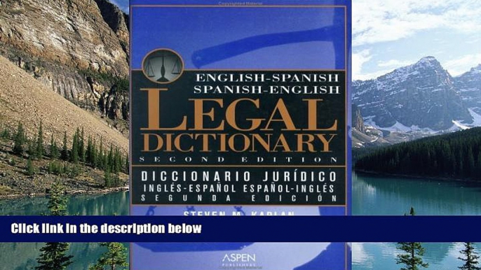 Books to Read  Diccionario jurÃ­dico espaÃ±ol/inglÃ©s - inglÃ©s/espaÃ±ol: Aspen s English/Spanish