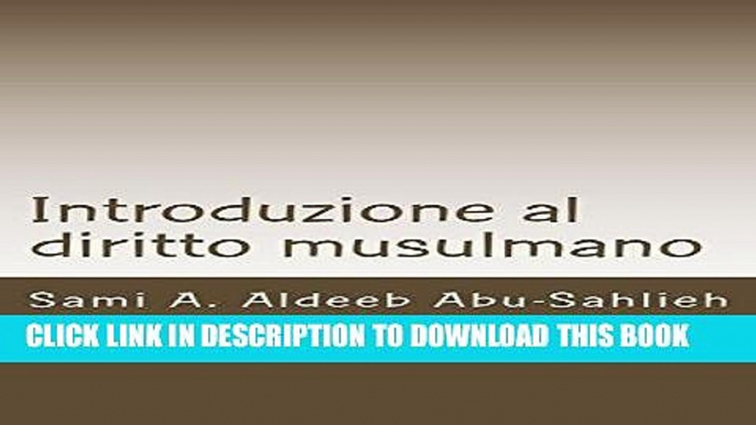 Best Seller Introduzione al diritto musulmano (Italian Edition) Free Read