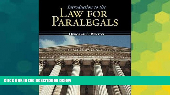 Must Have  Introduction to the Law for Paralegals (McGraw-Hill Business Careers Paralegal Titles)