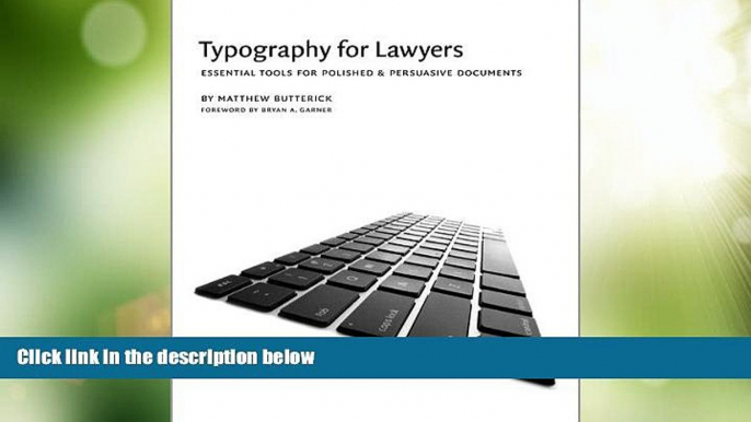 Big Deals  Typography for Lawyers  Full Read Most Wanted