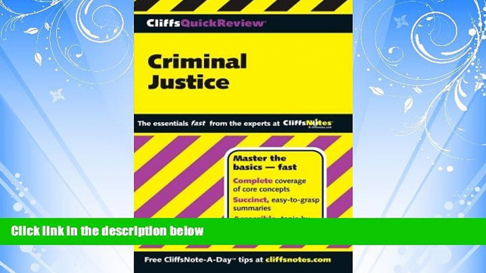 Books to Read  CliffsQuickReview Criminal Justice (Cliffs Quick Review (Paperback))  Full Ebooks