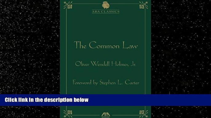 Books to Read  The Common Law by Oliver Wendell Holmes (ABA Classics)  Best Seller Books Most Wanted