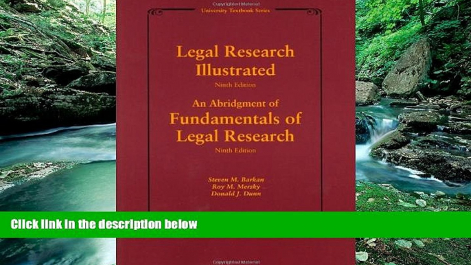 Books to Read  Legal Research Illustrated 9th Edition (University Textbook Series)  Full Ebooks