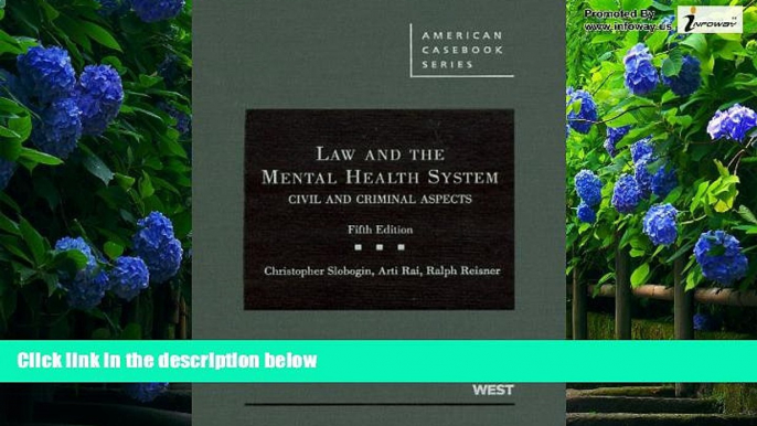 Books to Read  Law and the Mental Health System: Civil and Criminal Aspects (American Casebook)