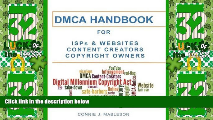 Big Deals  DMCA HANDBOOK for ISPs, Websites, Content Creators,   Copyright Owners  Best Seller