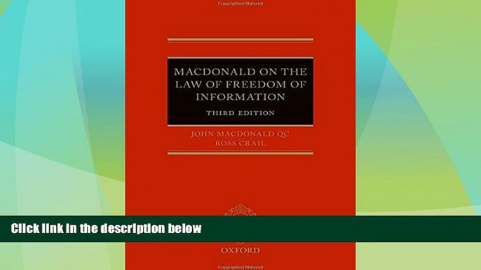 Big Deals  The Law of Freedom of Information  Full Read Most Wanted