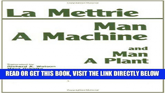 [EBOOK] DOWNLOAD Man a Machine and Man a Plant READ NOW