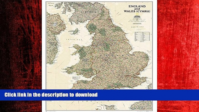 FAVORIT BOOK England and Wales Executive [Tubed] (National Geographic Reference Map) PREMIUM BOOK