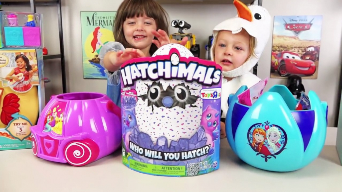 HUGE Frozen Surprise Bucket Disney Princess Surprise Toys for Girls Hatchimals Kinder Playtime