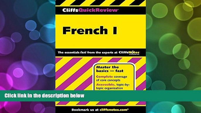 PDF [FREE] DOWNLOAD  CliffsQuickReview French I (Cliffs Quick Review (Paperback)) (Bk. 1) Gail