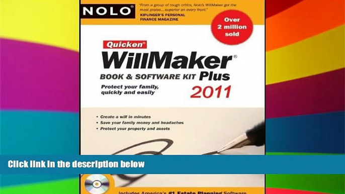 Must Have  Quicken Willmaker 2011 Edition: Book   Software Kit (Quicken Willmaker Plus)  Premium