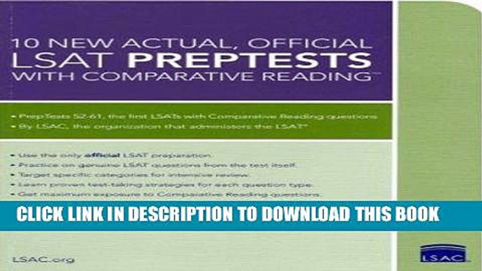 Read Now 10 New Actual, Official LSAT PrepTests with Comparative Reading: (PrepTests 52-61) (Lsat