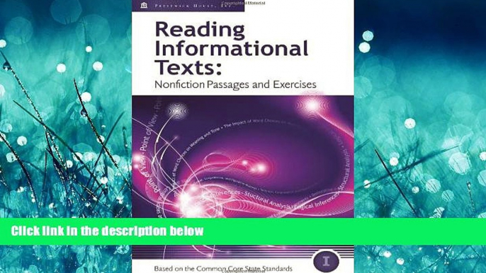 eBook Here Reading Informational Texts, Book I: Nonfiction Passages and Exercises Based on the