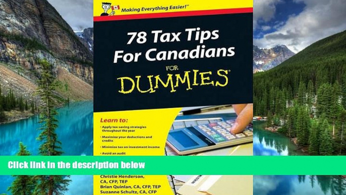 Must Have  78 Tax Tips For Canadians For Dummies  READ Ebook Full Ebook