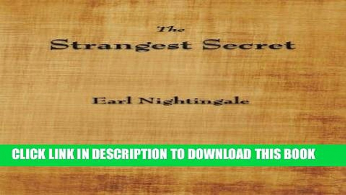 Ebook The Strangest Secret Free Read