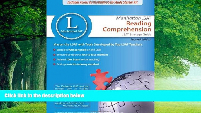 Big Deals  Manhattan LSAT Reading Comprehension Strategy Guide (Manhattan LSAT Strategy Guides)