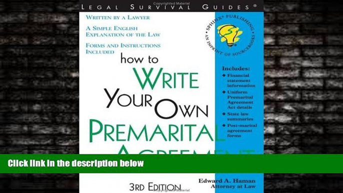 Big Deals  How to Write Your Own Premarital Agreement  Best Seller Books Best Seller