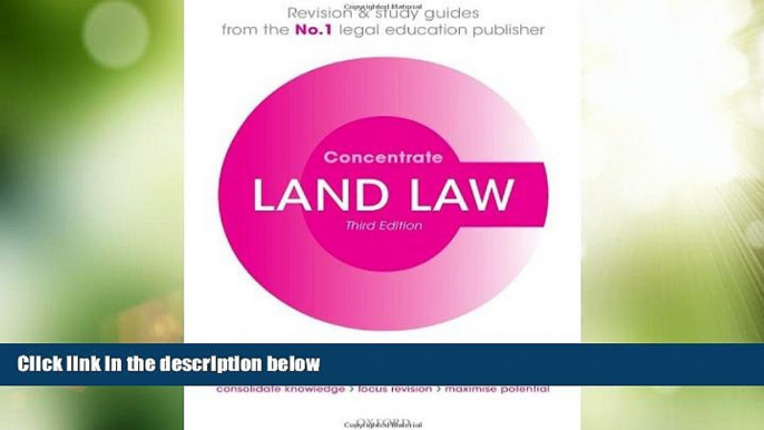 Big Deals  Land Law Concentrate: Law Revision and Study Guide  Full Read Best Seller