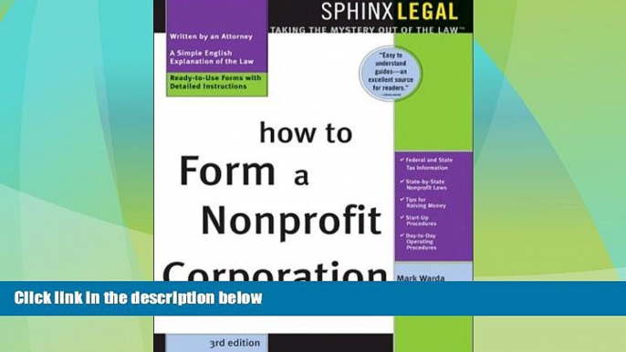 Big Deals  How to Form a Nonprofit Corporation (Complete Nonprofit Corporation Kit)  Best Seller