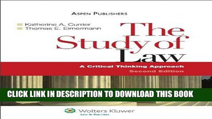 [Ebook] The Study of Law: A Critical Thinking Approach Download Free