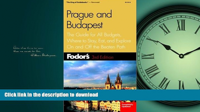 READ  Fodor s Prague and Budapest, 3rd Edition: The Guide for All Budgets, Where to Stay, Eat,