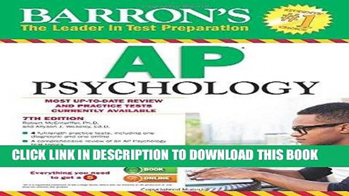 Best Seller Barron s AP Psychology, 7th Edition (Barron s AP Psychology Exam) Free Read