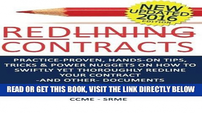 [Free Read] Redlining Contracts: Practice-Proven, Hands-On Tips, Tricks   Power Nuggets on How to
