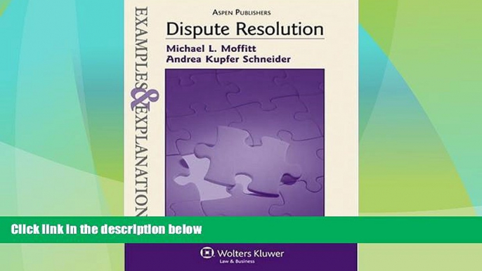 Big Deals  Dispute Resolution: Examples   Explanations  Full Read Best Seller