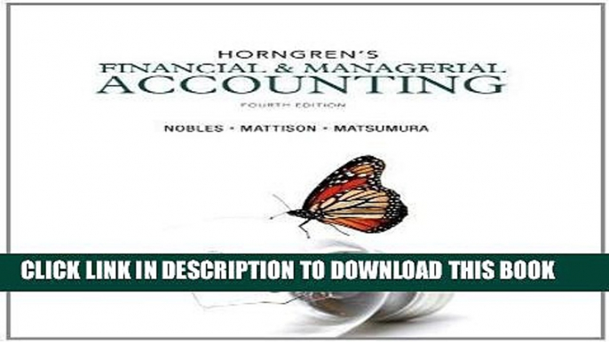 [READ] EBOOK Horngren s Financial   Managerial Accounting (4th Edition) 4th (fourth) Edition by