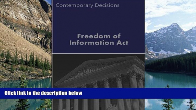 Big Deals  Freedom of Information Act - FOIA (Litigator Series)  Full Ebooks Most Wanted