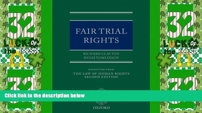 Big Deals  Fair Trial Rights (Law of Human Rights - Supplements Only)  Best Seller Books Most Wanted