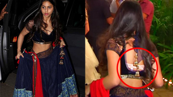 Shah Rukh Khan Daughter Suhana Pink Bra Visible At Diwali Party