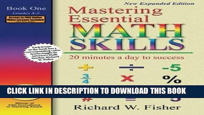 Read Now Mastering Essential Math Skills: 20 Minutes a Day to Success, Book 1: Grades 4-5 Download