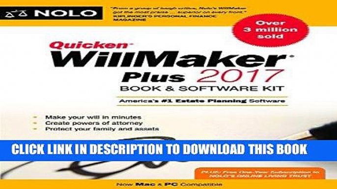 [PDF] Quicken Willmaker Plus 2017 Edition: Book   Software Kit Full Online