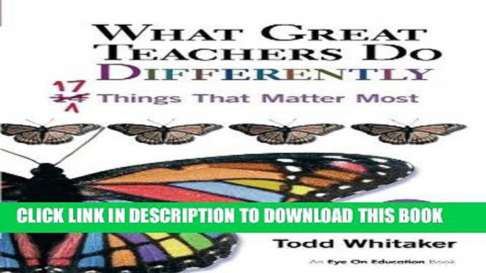 [FREE] EBOOK What Great Teachers Do Differently: 17 Things That Matter Most BEST COLLECTION