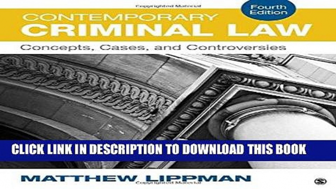 [READ] EBOOK Contemporary Criminal Law: Concepts, Cases, and Controversies BEST COLLECTION