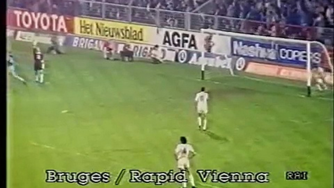 01.10.1986 - 1986-1987 UEFA Cup Winners' Cup 1st Round 2nd Leg Club Brugge 3-3 Rapid Wien